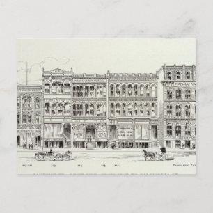 Sansome West side Pine and California Postcard