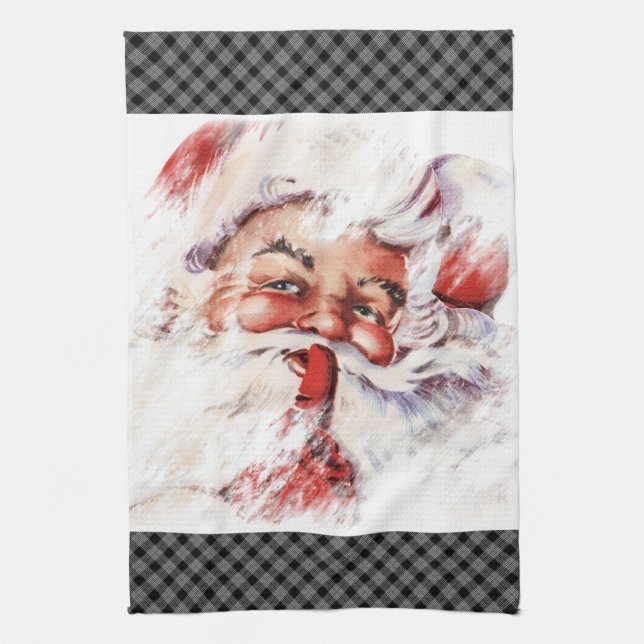Santa 023 kitchen towel (Vertical)