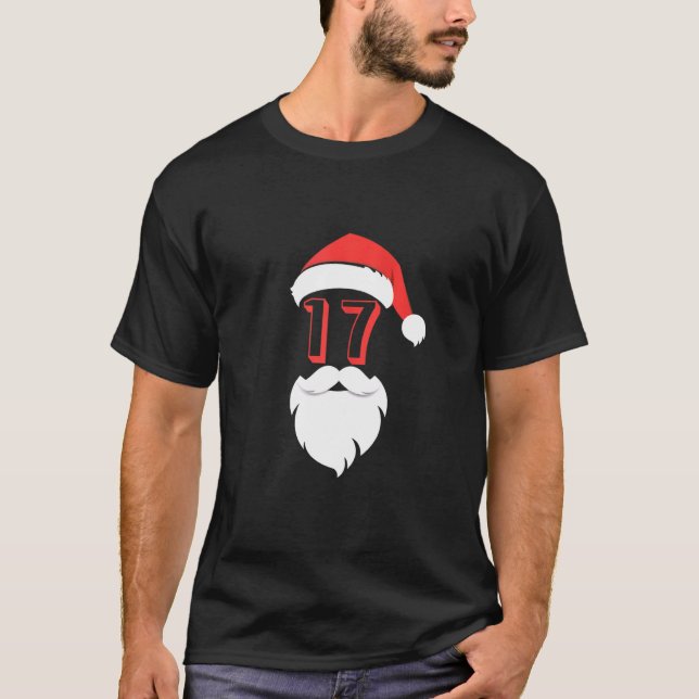 Santa 17 Years Old Graphic Tee - 17th Birthday Chr (Front)