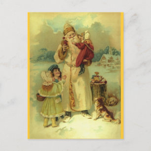 Santa 1897 vintage St. Nick Holiday Postcard