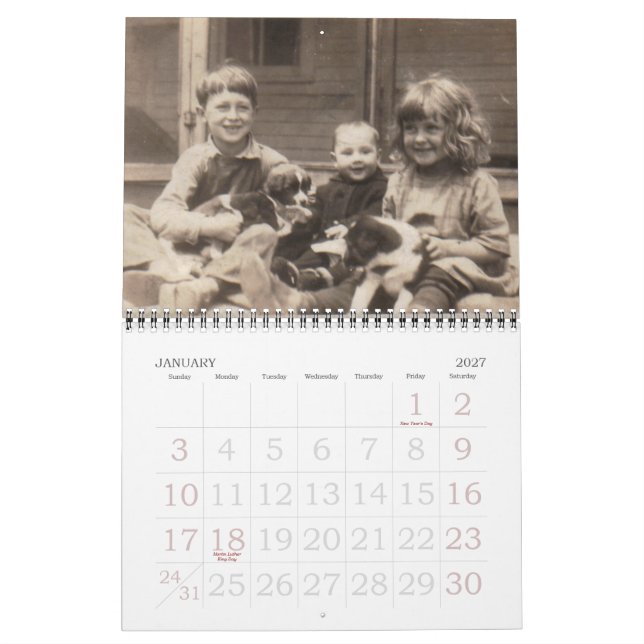 santa 1, Happy Holidays!, 2007 Calendar (Jan 2027)