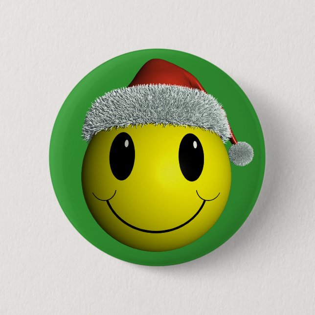 Santa 2 Inch Round Button (Front)