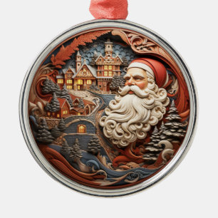 Santa 3D Ornament