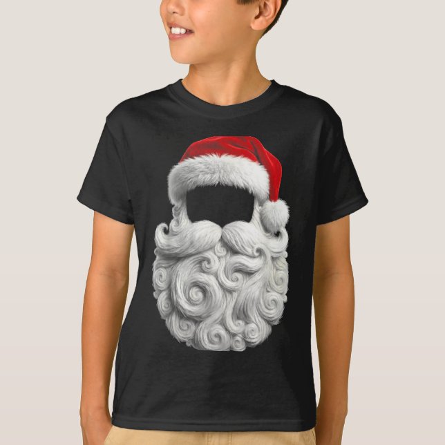 Santa 67 6 7 Six Seven Beard Cool Realistic  T-Shirt (Front)