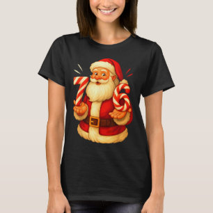 Santa 67 Candy Cane Six Seven Santa Claus Funny Ch T-Shirt