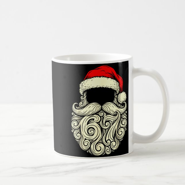 Santa 67 Hidden In Beard Christmas  Coffee Mug (Right)