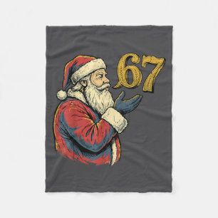 Santa 67 Number Funny Christmas Meme Se  Fleece Blanket