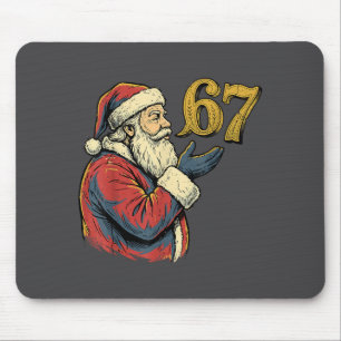 Santa 67 Number Funny Christmas Meme Se Mouse Pad