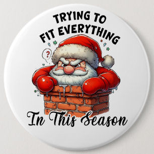 Santa 6 Inch Round Button