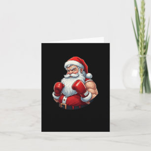 Santa A Boxer Funny Christmas Boxing Ho Ho-ly Knoc Card