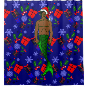 santa african black merman ugly xmas mermaid gifts
