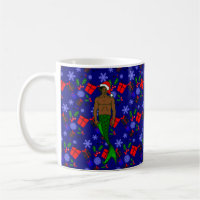 santa african black merman ugly xmas mermaid gifts