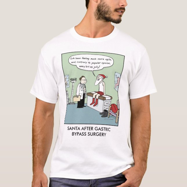 Santa After Gastric Bypass Surgery T-Shirt (Front)