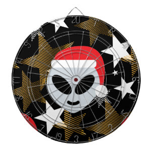 santa alien emoji dartboard