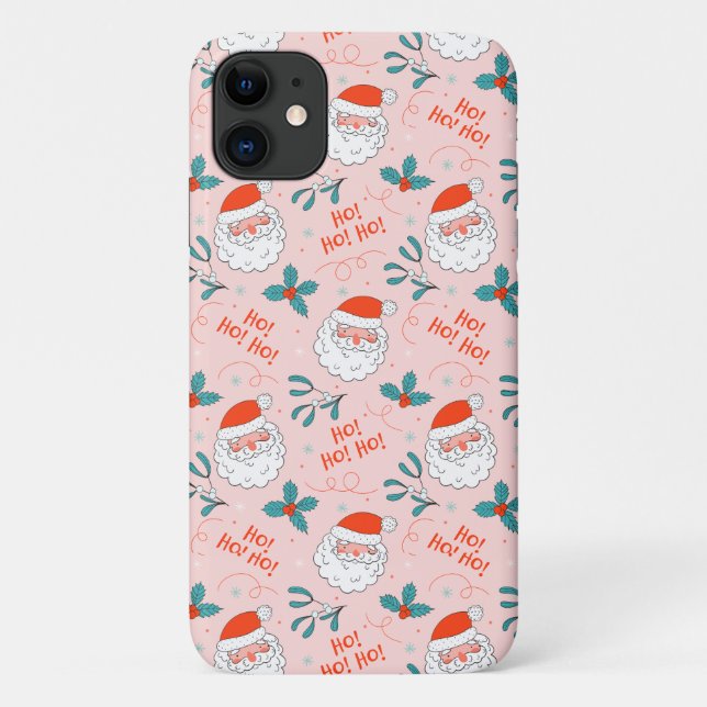 Santa all over print Joyful Greetings collection Case-Mate iPhone Case (Back)