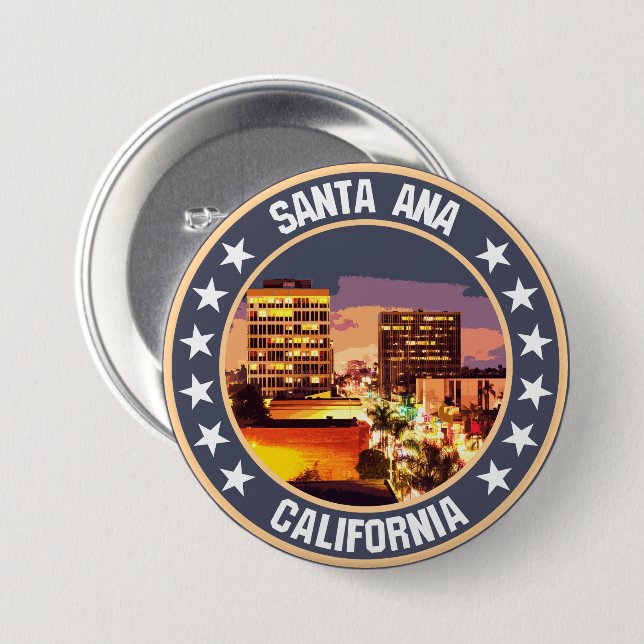 Santa Ana                                          3 Inch Round Button (Front & Back)