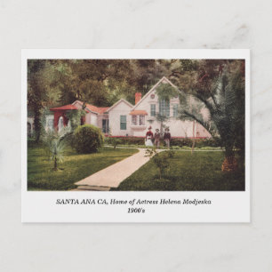 Santa Ana CA, Home of Helena Modjeska old postcard