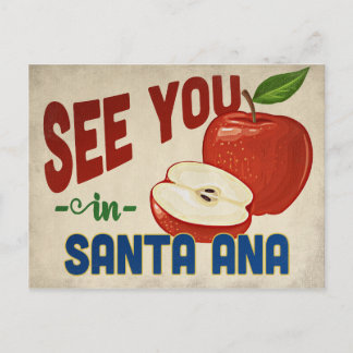 Santa Ana California Apple - Vintage Travel Postcard