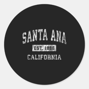 Santa Ana California Ca Vintage Established  Classic Round Sticker
