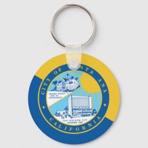 Santa Ana (California) City flag Keychain