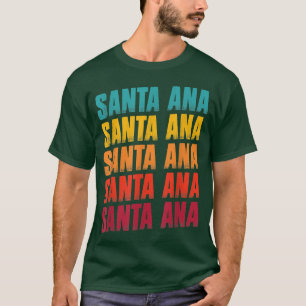 Santa Ana California Souvenir  Retro Vintage Santa T-Shirt