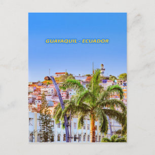 Santa Ana Hill, Guayaquil Poster Print Holiday Postcard