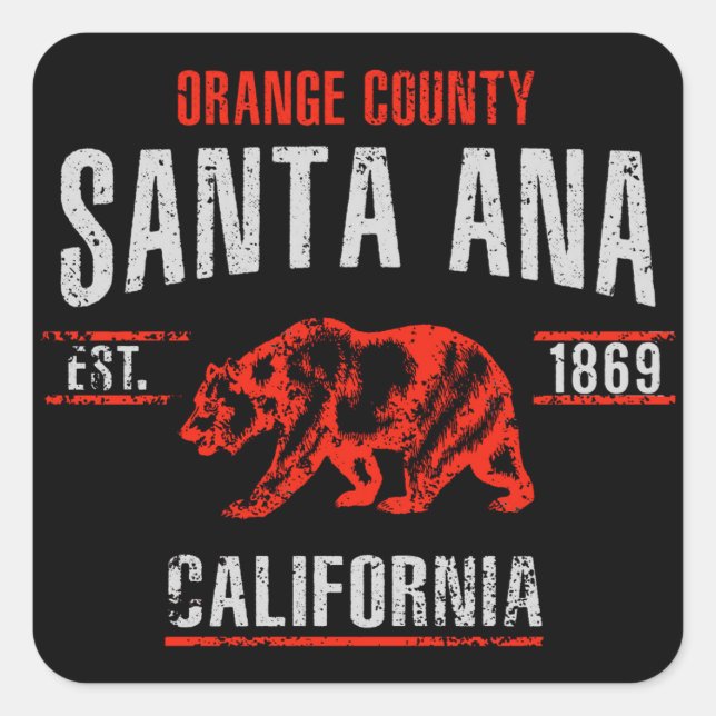 Santa Ana Square Sticker (Front)