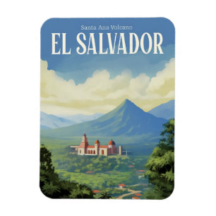 Santa Ana Volcano El Salvador Travel Souvenir Magnet