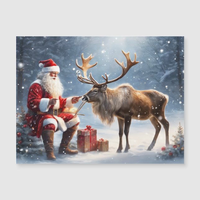 Santa and a Reindeer art (Front)