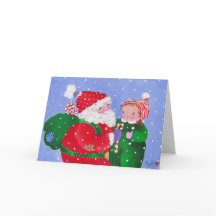 Santa and Child card