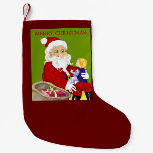 Santa and child Christmas stocking