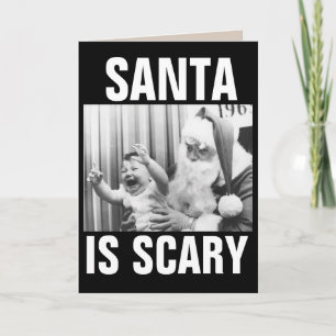SANTA AND CRYING CHILD FUNNY CHRISTMAS CARDS