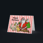 Santa and Dogs ASL Christmas Card<br><div class="desc">This Christmas card has a dual purpose. It shows Santa saying "I Love You" in the American Sign Language. It also features 3 different dogs on the front. So, it's a card that can be for the dog lover you know, or for someone who is deaf or both. This card...</div>