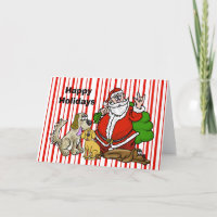 Santa and Dogs ASL Christmas Card