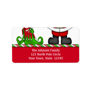 Santa and Elf Address Label