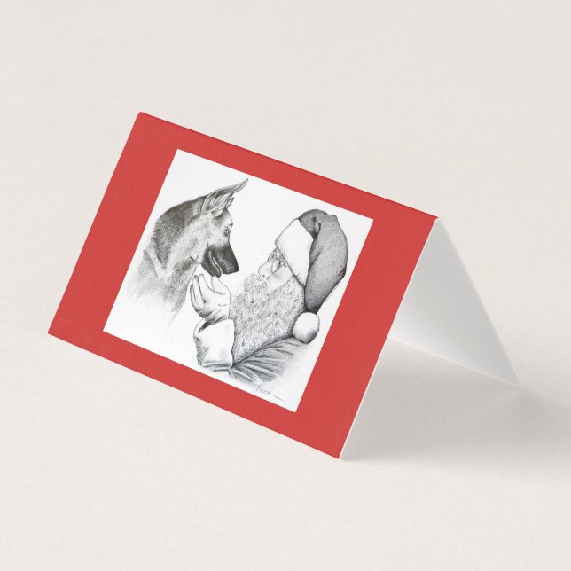 Santa and German Shepherd Christmas (Front)