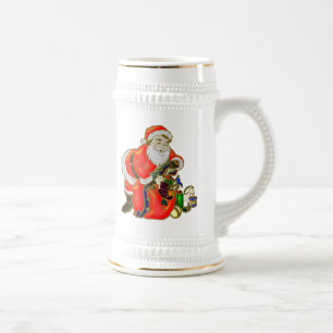 Santa and his Christmas Gifts Beer Stein