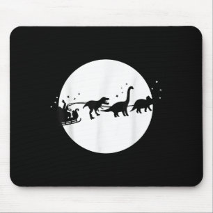 Santa And His Dinosaur Sleigh Ride, T-rexmas, Boys Mouse Pad