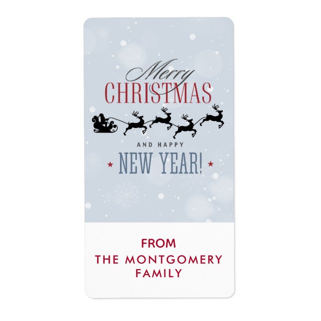 Santa and his Flying Reindeer Christmas Gift (Front)