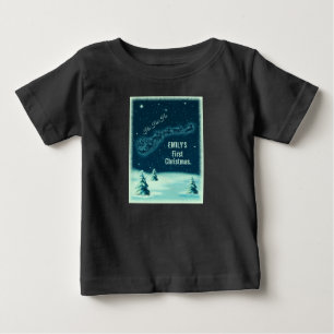 Santa and his Reindeers First Christmas Baby T-Shirt