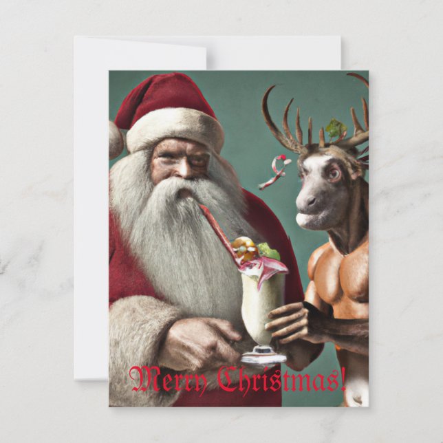 Santa and Krampus Christmas Cards (Front)