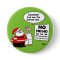 Santa and Optometrist Eye Chart Cartoon