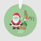 Santa and Reindeer 2021 Face mask Covid Christmas