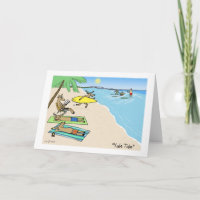 Santa and Reindeer Beach Vacation Christmas