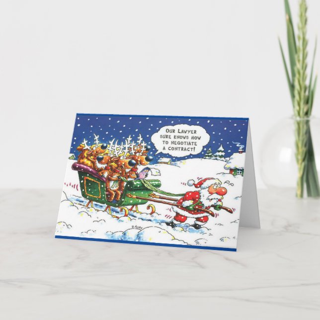 Santa and Reindeer Card (Front)