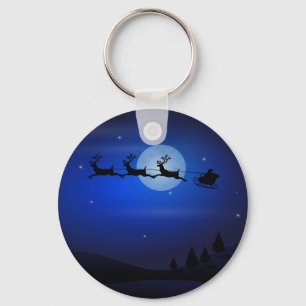 Santa and Reindeer Keychain