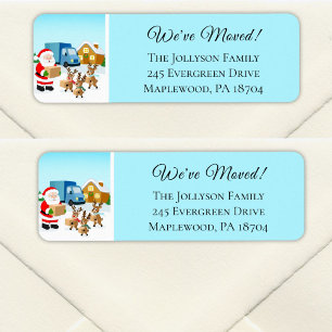 Santa and Reindeer We've Move Announcement