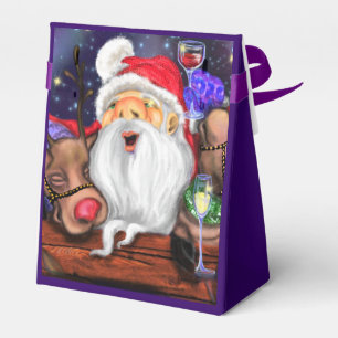 Santa and Reindeers Christmas Funny Party - Cheer Favor Box