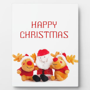 Santa And Reindeers Plaque