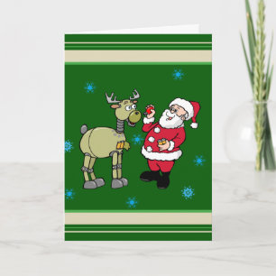 Santa and Rudolph Greeting card